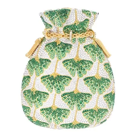 ジュディス リーバー(Judith Leiber)   イチョウのポーチ グリーンリーフ