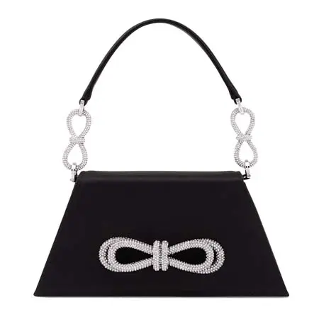 マッハ＆マッハ(MACH & MACH)   DOUBLE BOW SAMANTHA HANDBAG MEDIUM BLACK