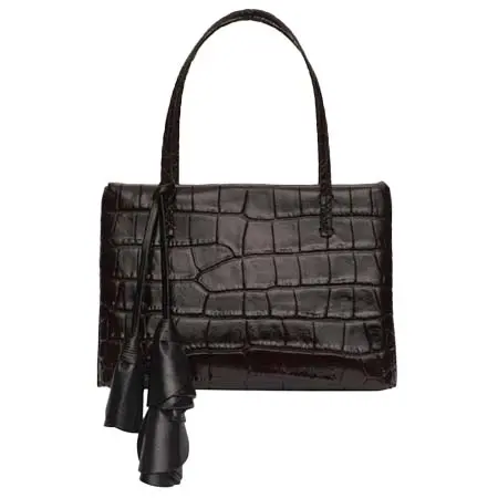 マグダ ブトリム(Magda Butrym)   Barbara bag in croco-embossed dark brown leather