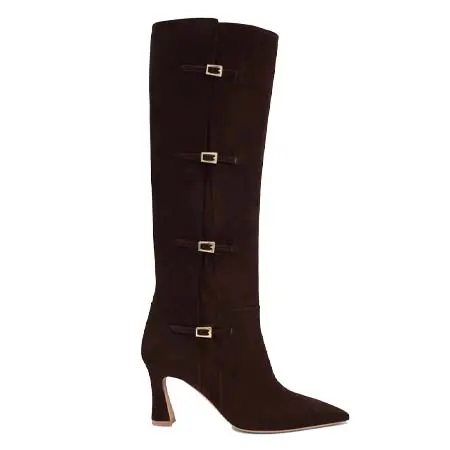 マローン スリアーズ(Malone Souliers)   Nolan 70 Dark Brown Suede Tall Boots