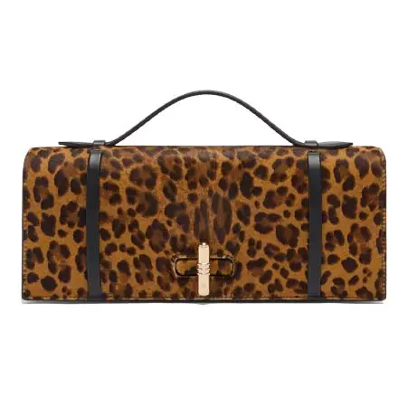 マローン スリアーズ(Malone Souliers)   May Leopard Calf Hair Clutch Bag