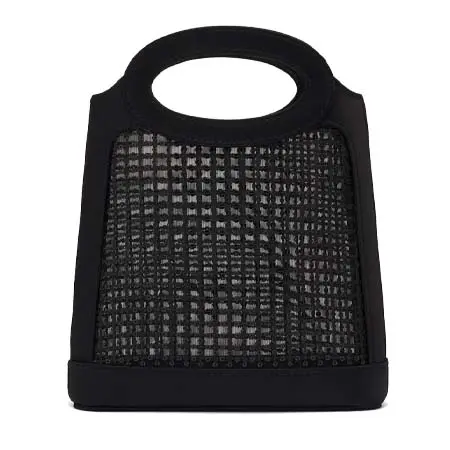 マローン スリアーズ(Malone Souliers)   Aura Black Sequin Mesh Mini Tote Bag