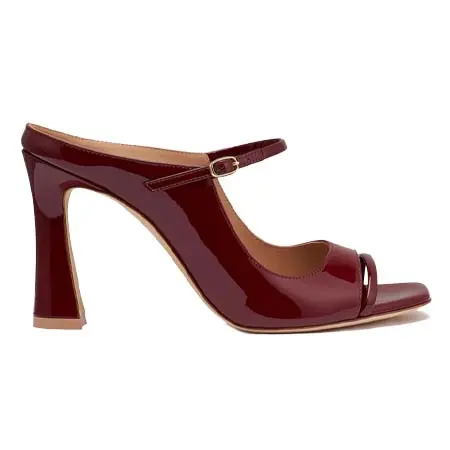 マローン スリアーズ(Malone Souliers)   Rania 90 Red Patent Leather Block Heel Sandals
