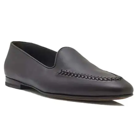マノロ ブラニク(MANOLO BLAHNIK)   BRERA Dark Brown Calf Leather Loafers