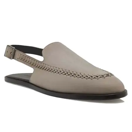 マノロ ブラニク(MANOLO BLAHNIK)   PANAREA Light Grey Nubuck Leather Sandals