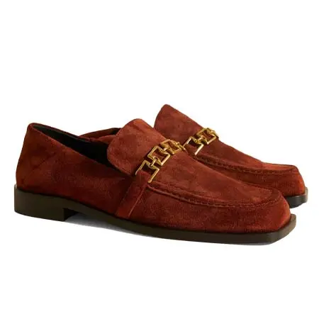 マニュ アトリエ(MANU ATELIER)   The Tap Loafers Ruby Brown Suede