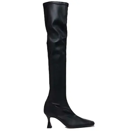 マニュ アトリエ(MANU ATELIER)   Over Knee High Duck Boots Black Soft