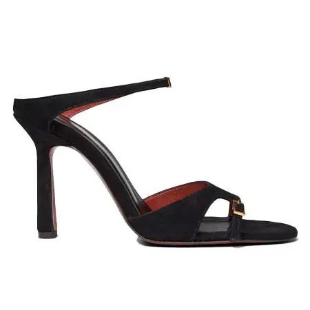 マニュ アトリエ(MANU ATELIER)   Almond Toe Sandals Black Suede