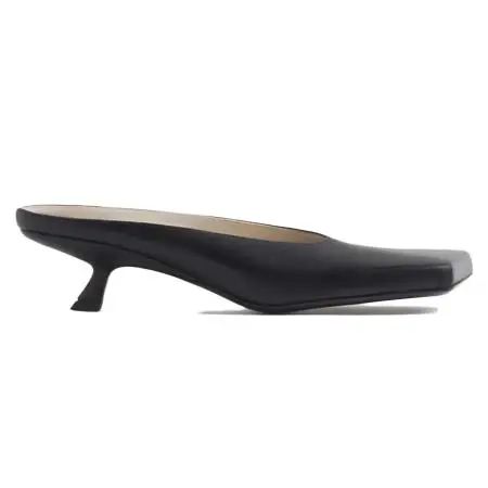 ミュグレー(MUGLER)   Black square mules 45