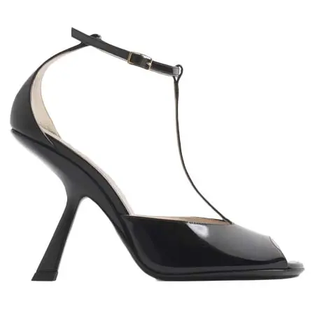 ミュグレー(MUGLER)   Black T-Strap pumps 105