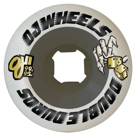 OJ(オージェー) スケートボード 用品 ウィール 58mm DOUBLE DURO WHITE/BLACK MINI COMBO 99A/95A 4個セット