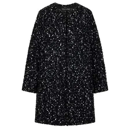 オスカー・デ・ラ・レンタ(Oscar de la Renta)   Sequin Ribbon Tweed Coat