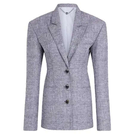 ラバンヌ(Rabanne)   Tailored blazer jacket in heather grey wool