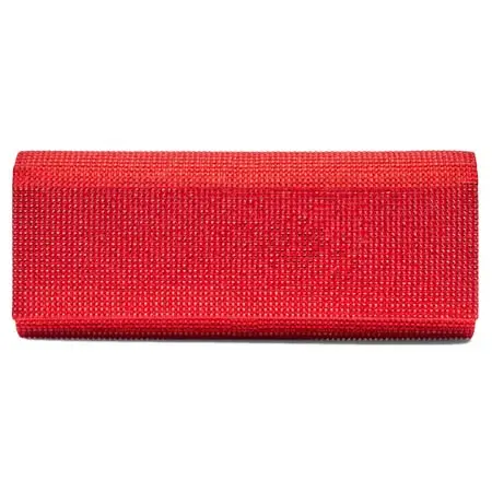 レネ カオヴィラ(Ren? Caovilla)   Zafira Red Clutch With All-Over Crystals