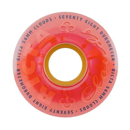 リクタ(RICTA) スケートボード 用品 ウィール 56mm CLOUDS PINK CITRUS 78A 4個セット
