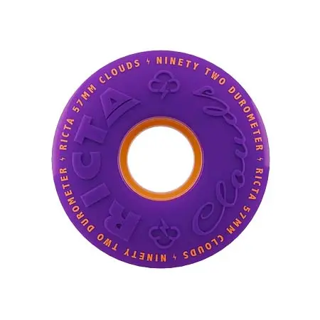 リクタ(RICTA) スケートボード 用品 ウィール 57mm CLOUDS PURPLE ORANGE 92A 4個セット
