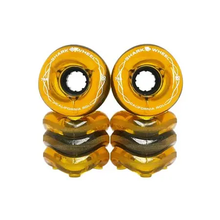 シャーク ウィール(SHARK WHEELS) スケートボード 用品 ウィール CALIFORNIA ROLL TRANSPARENT AMBER 78A 60mm 4個セット