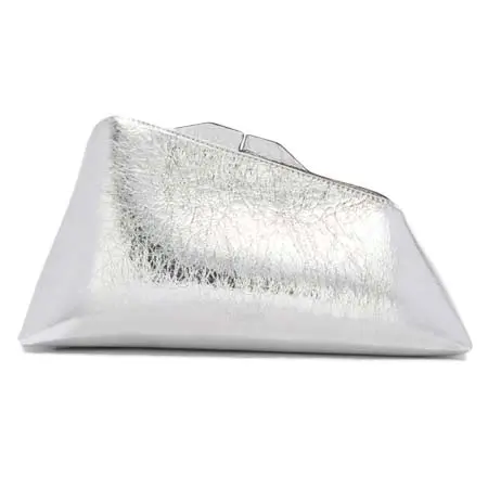 ジ・アティコ(THE ATTICO)   ”8.30 PM” silver oversized clutch