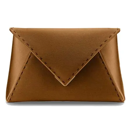 タイラー エリス(Tyler Ellis)   Lee ‘Pouchet’ Clutch Small Mocha Satin
