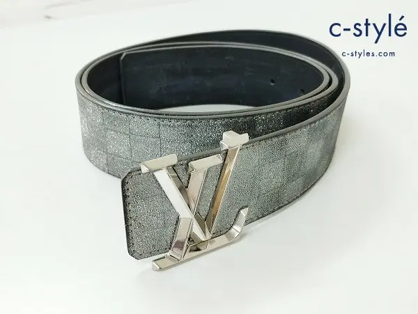 LOUIS VUITTON ルイヴィトン ベルト シルバー LV ダミエ