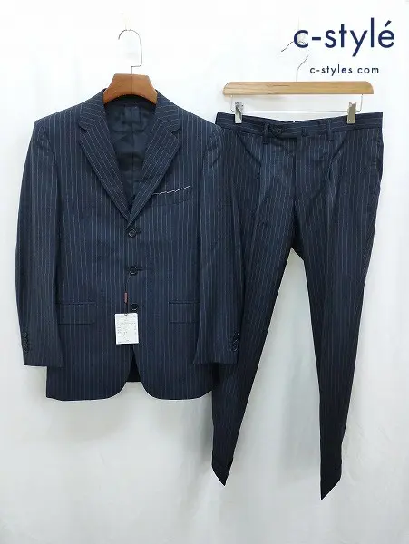 SOVEREIGN ソブリン 3Bスーツ 44 ネイビー系 ストライプ UNITED ARROWS