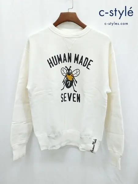 STUDIO SEVEN×HUMAN MADE スタジオセブン×ヒューマンメイド スウェット M ホワイト 綿100% 日本製