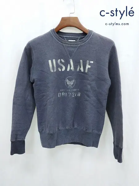 TOYS McCOY トイズマッコイ スウェット 36 ブルー系 ステンシルプリント ミリタリー USAAF McHILL