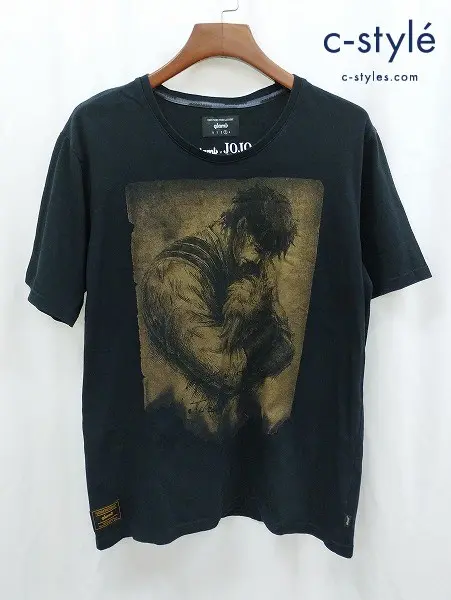 glamb グラム Tシャツ 3 ブラック 綿100% ジョジョの奇妙な冒険 Jonathan&DioT ジョナサン ディオ