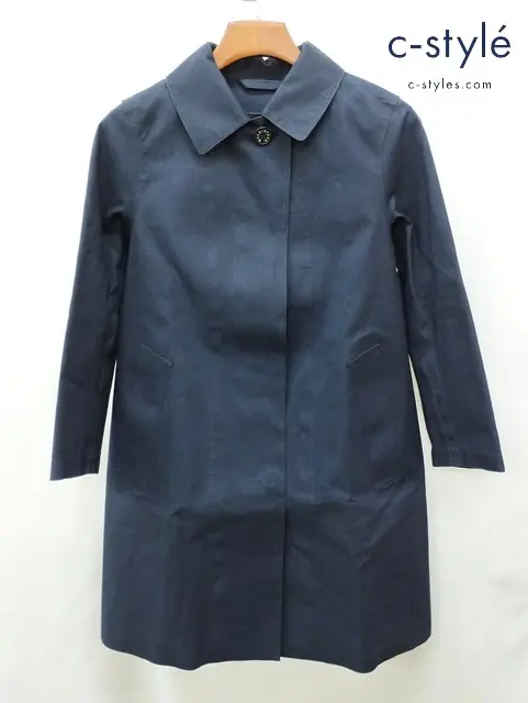 MACKINTOSH マッキントッシュ ステンカラーコート 36 ネイビー レディース