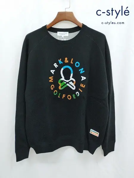 MARK＆LONA マーク＆ロナ ニット 50 ブラック Ever Spangle Crew Sweater MLM-3C-AB05