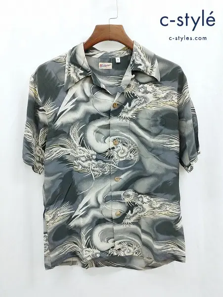 SUN SURF サンサーフ アロハシャツ M（15-15・1/2） グレー系