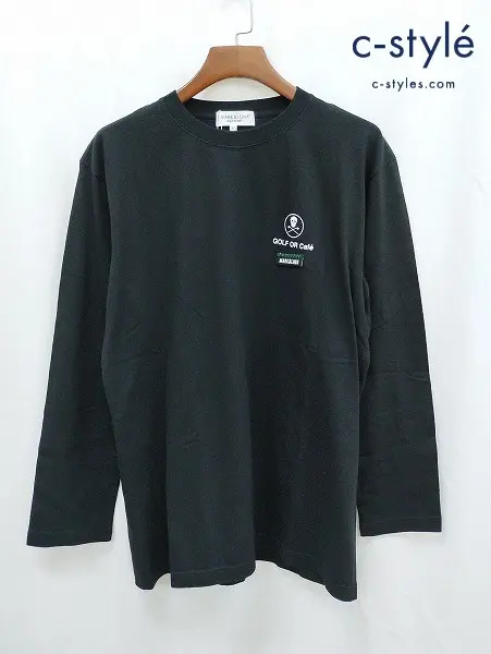 MARK＆LONA マーク＆ロナ Tシャツ 50 ブラック 長袖 GOLF OR Cafe MLM-4C-AA32 綿100％
