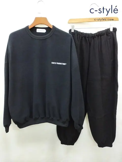 COOTIE PRODUCTIONS クーティープロダクションズ フリースセットアップ トップス M パンツ S ブラック