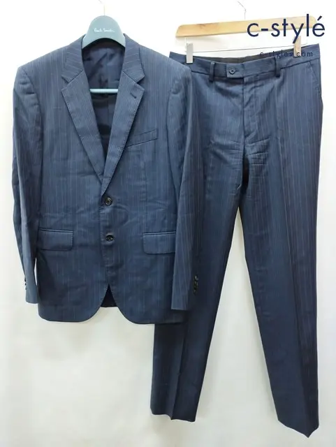 Paul Smith LONDON ポールスミスロンドン スーツ L ネイビー ストライプ 2B Loro Piana PL-ST-32053
