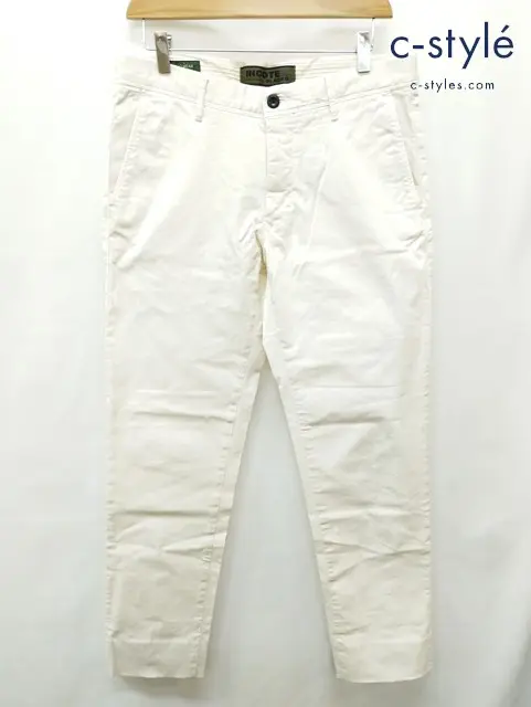 INCOTEX インコテックス チノパンツ 32 ホワイト スリムフィット SLOWEAR SLACKS 17S100