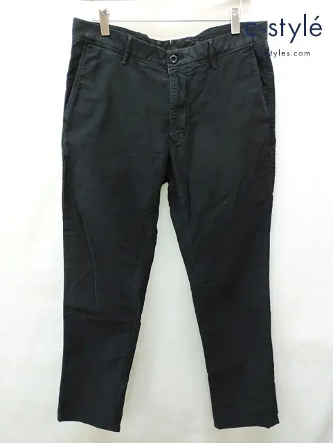 INCOTEX インコテックス チノパンツ 33 ブラック スリムフィット SLOWEAR SLACKS 18S100-4611D 990