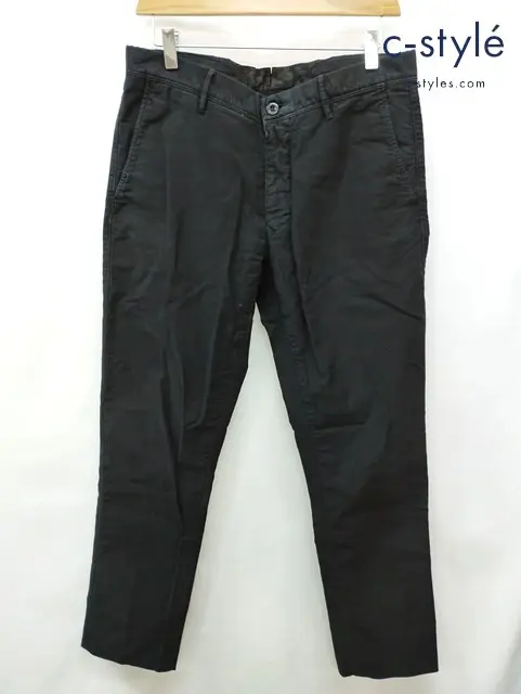 INCOTEX インコテックス チノパンツ 32 ブラック スリムフィット SLOWEAR SLACKS 18S100-4611D 990