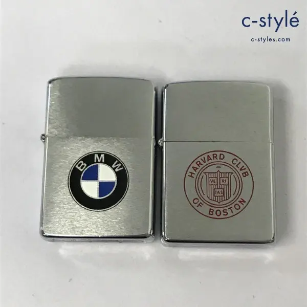 ZIPPO ジッポー オイルライター BMW ’78 HARVARD CLVB OF BOSTON ’76 シルバー イタリック体 斜体