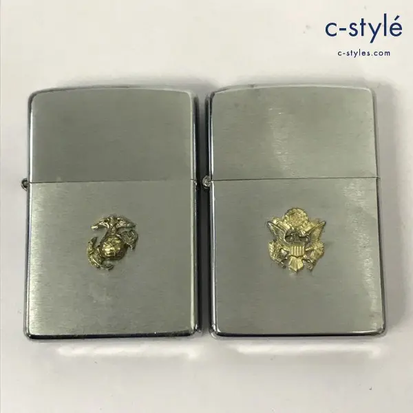 ZIPPO ジッポー オイルライター シルバー ’76 イタリック体 斜体 計2点
