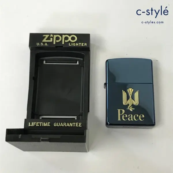 ZIPPO ジッポー オイルライター Peace ピース ブルーチタン ’07