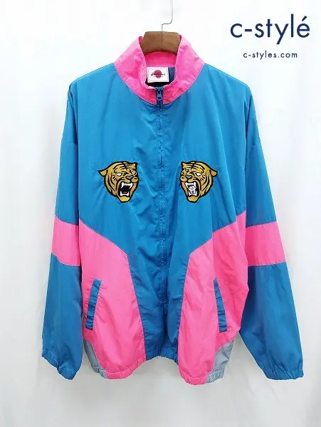 PUNK DRUNKERS パンクドランカーズ ナイロンジャケット XL ブルー×ピンク
