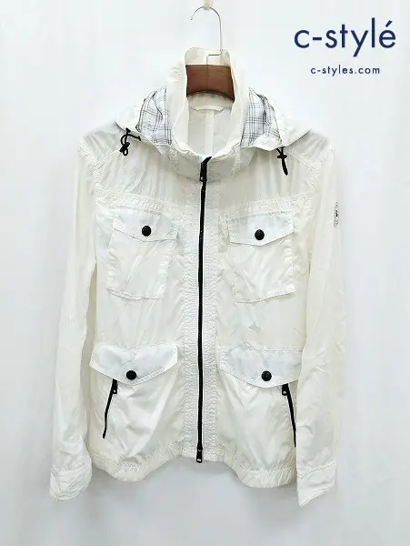 BURBERRY BLACK LABEL バーバリーブラックレーベル ナイロンジャケット M ホワイト D1F09-709-02