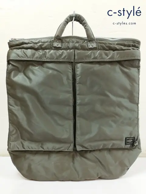 PORTER ポーター ヘルメットバッグ カーキ系 TANKER HELMET BAG L 2WAY 吉田カバン