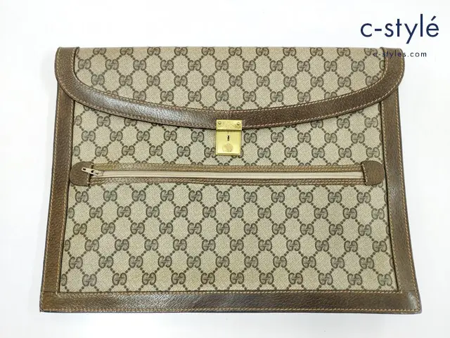 GUCCI グッチ クラッチバッグ ブラウン系 GGスプリーム