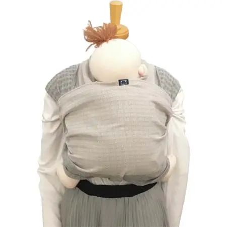 北極しろくま堂(Hokkyoku Shirokumado) 抱っこ紐 へこおび ダイヤモンド織 Hishi　カフェオレ×チャコール（厚手） HK-80-H200