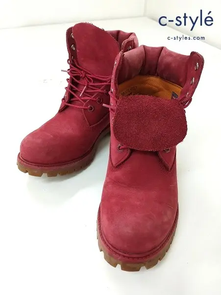Timberland ティンバーランド ブーツ 7・1/2 レッド 7ホール スエード レースアップ A1149 A1117