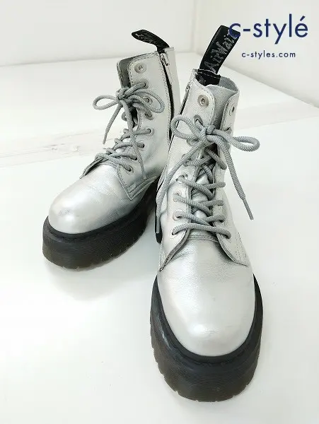 Dr.Martens ドクターマーチン ブーツ UK6 シルバー 厚底 8ホール JADON AW006 GV06Z