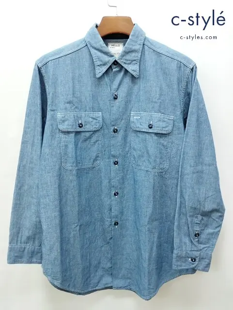 MADISON BLUE マディソンブルー 長袖シャツ 1 インディゴ 日本製 HAMPTON CHAMBRAY SHIRT MB164-5707