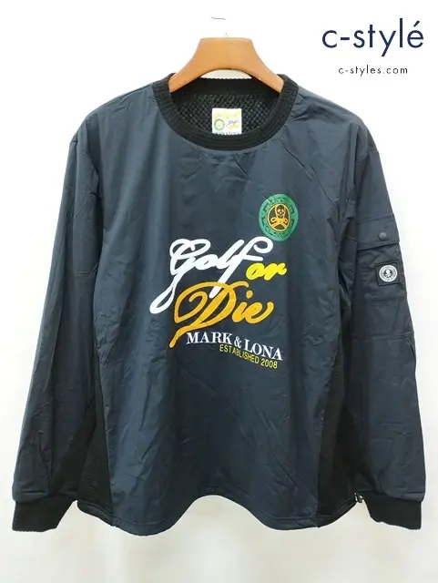 MARK&LONA マーク＆ロナ プルオーバー 50 ブラック スニード G.O.D Hybrid Wind Shell Top MLM-3C-AC04
