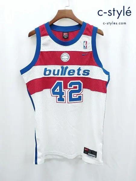NIKE ナイキ ユニフォーム L ホワイト NBA Washington Bullets 42 ジェリー スタックハウス SP-03-BLM